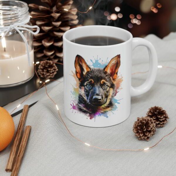 German Shepherd Puppy Perk Cup 11 oz. Coffee Mug