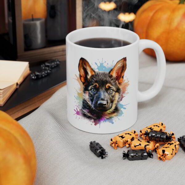 German Shepherd Puppy Perk Cup 11 oz. Coffee Mug