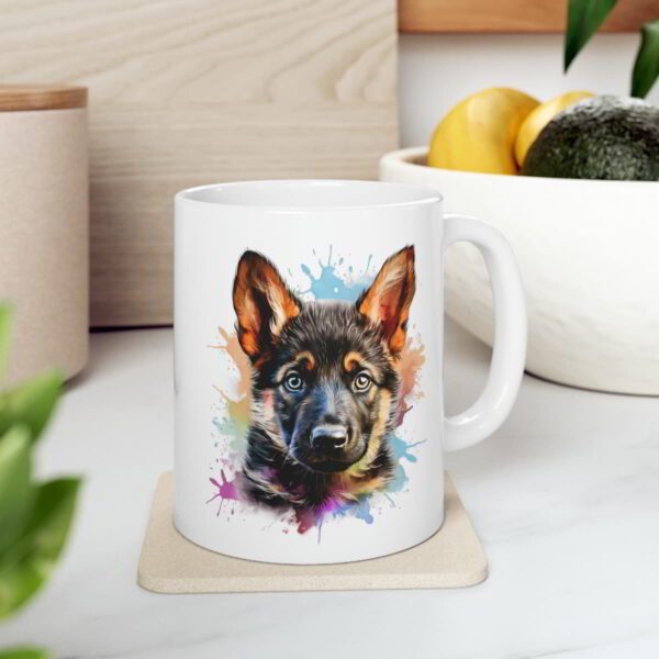 German Shepherd Puppy Perk Cup 11 oz. Coffee Mug