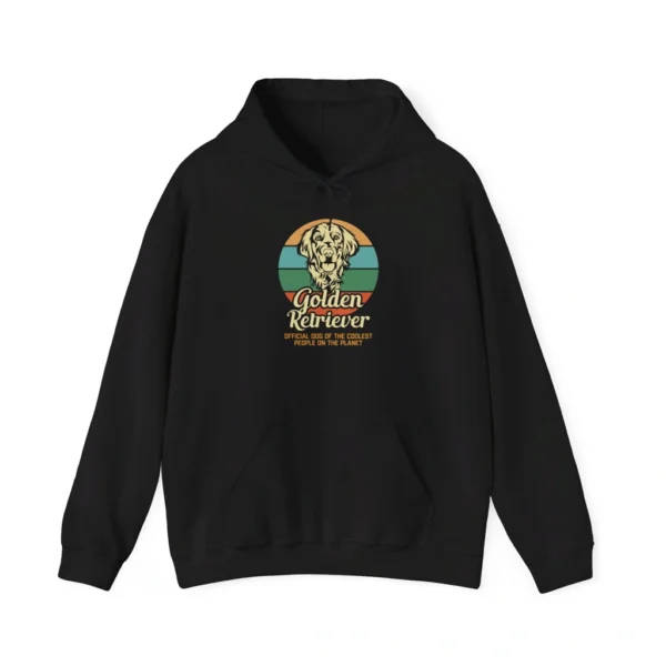 Golden Retriever black hoodie with graphic design