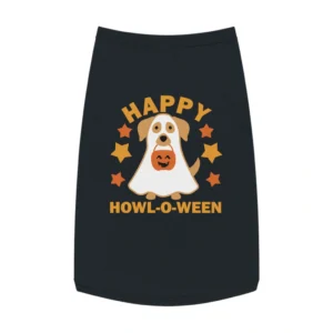 Dog shirt with Happy Howl-O-Ween design