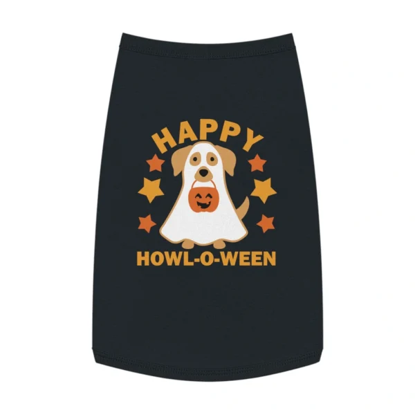 Dog shirt with Happy Howl-O-Ween design