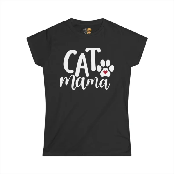 Black T-shirt with 'Cat Mama' design