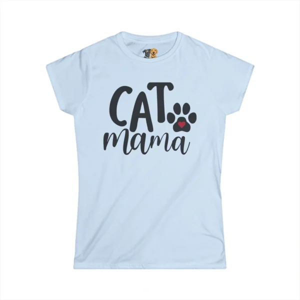 Cat Mama t-shirt with paw print design.