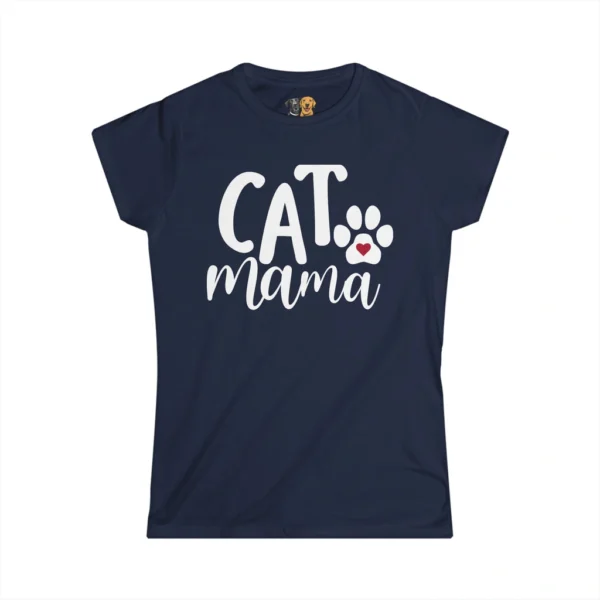 Navy Cat Mama T-shirt